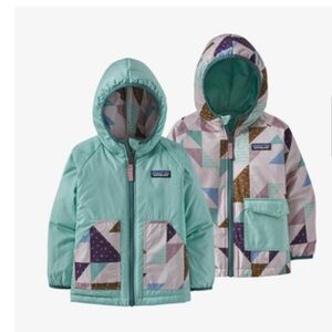 Patagonia Toddler Girl 4T Reversible Puffball Jacket great condition
